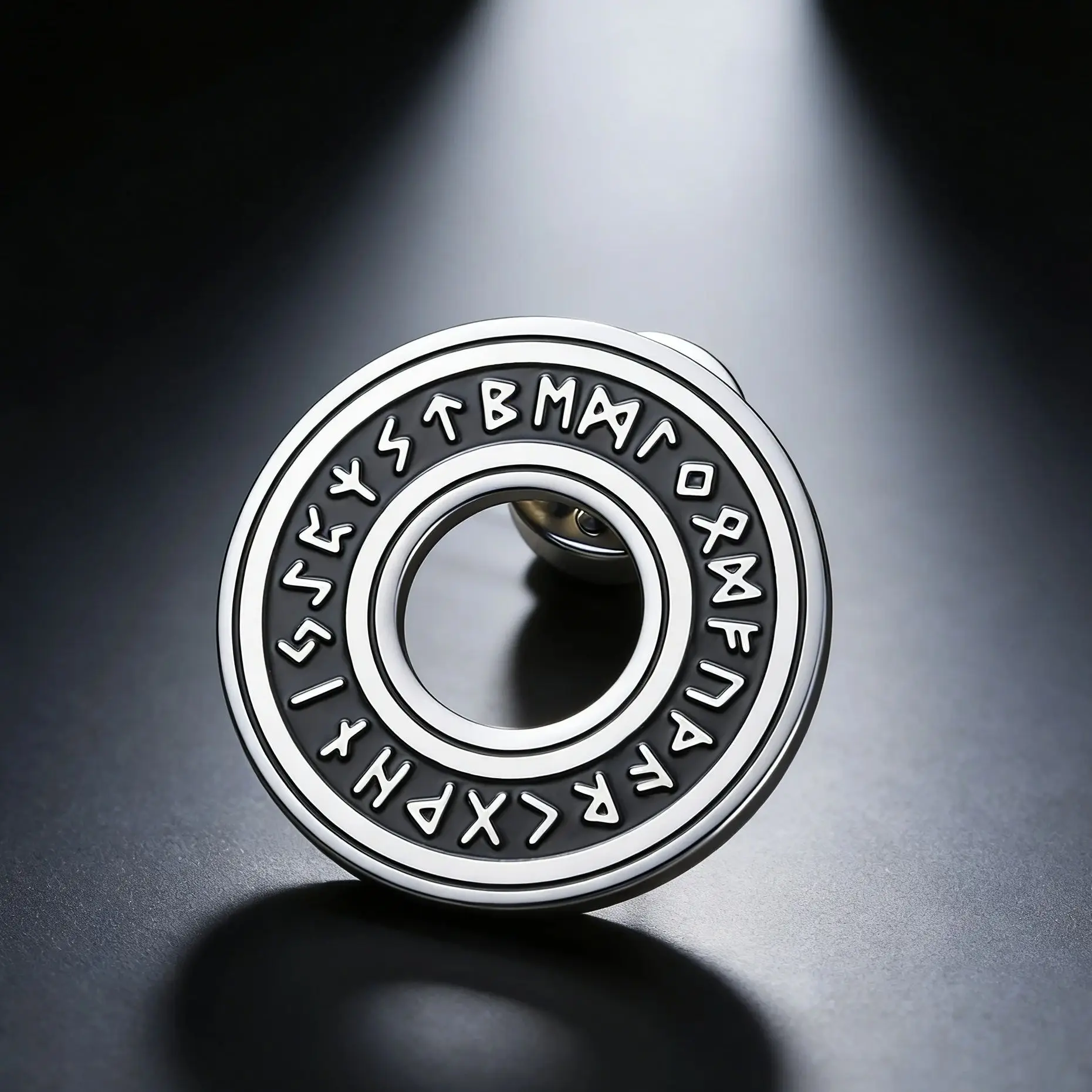 LIKGREAT Viking Rune Brooch for Men Stainless Steel Cloak Pin Norse Pagan Jewelry Protection Amulet Gift