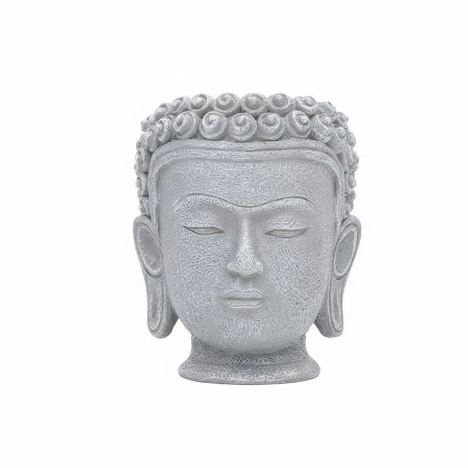 Buddha Head Planter Realistic Stone Finish Buddha Face Flower Pot Tranquil