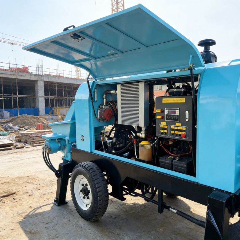 

High Pressure Two Cylinder Transfer diesel Concrete Pump Small Concrete Pump diesel Concrete Pump for Industrial Construction