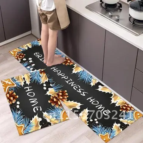 Stylish Minimalist Nordic Kitchen Floor Mat Rug Household Long Strip Door Mat Contemporary Home Decoration