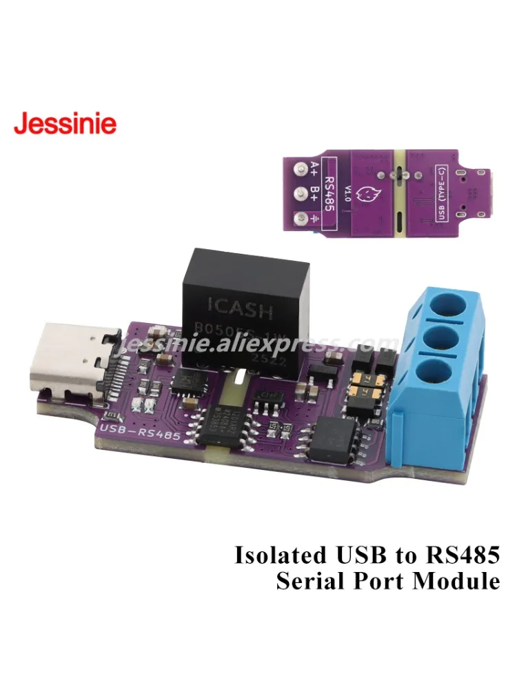 5 szt./1 szt. Izolowany moduł USB do RS485 z automatycznym przełączaniem, szybki ​ ​ Izolacja zasilania komunikacji 2 Mbps — zdjęcie produktu 7