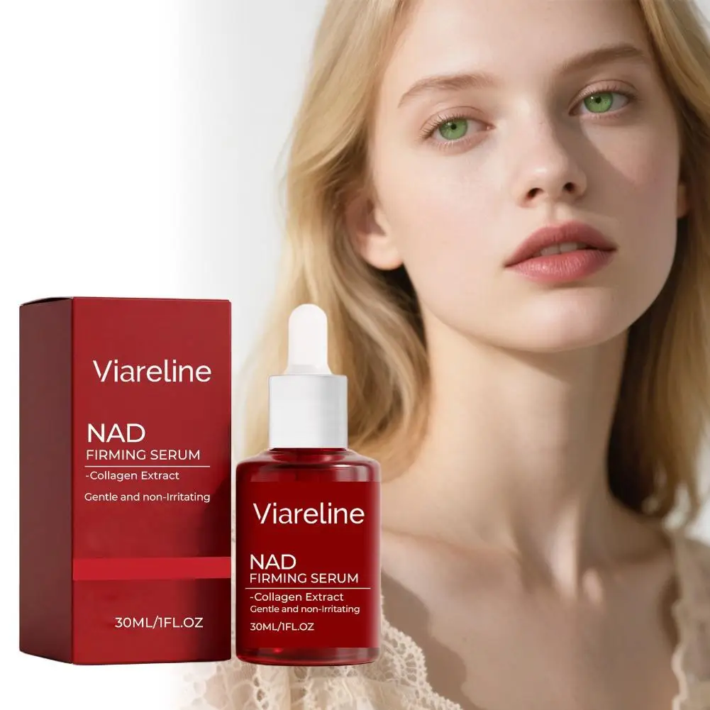 Viareline NAD+ Serum 30ml Collagen Peptide Firming Lifting Anti Aging Facial Essence Reduce Fine Lines Boost Elasticity Skincare