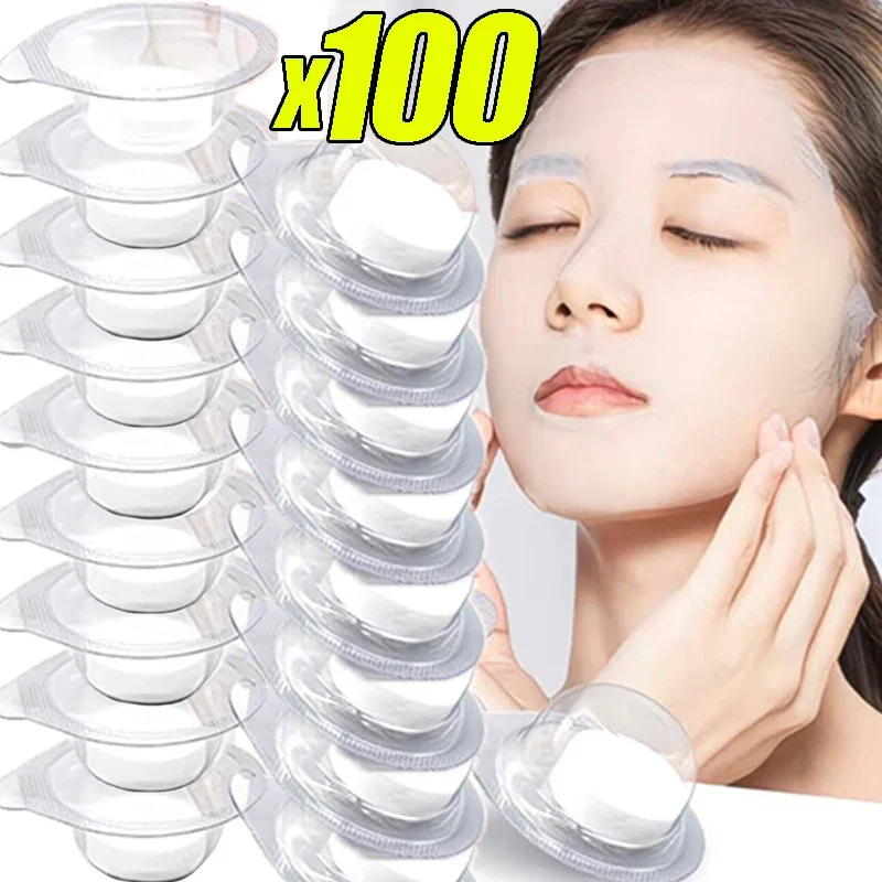 Taza de gelatina portátil desechable, hojas de máscara comprimida DIY, tela no tejida, hojas de máscara de carbón de bambú, herramienta de belleza para el cuidado de la piel diario