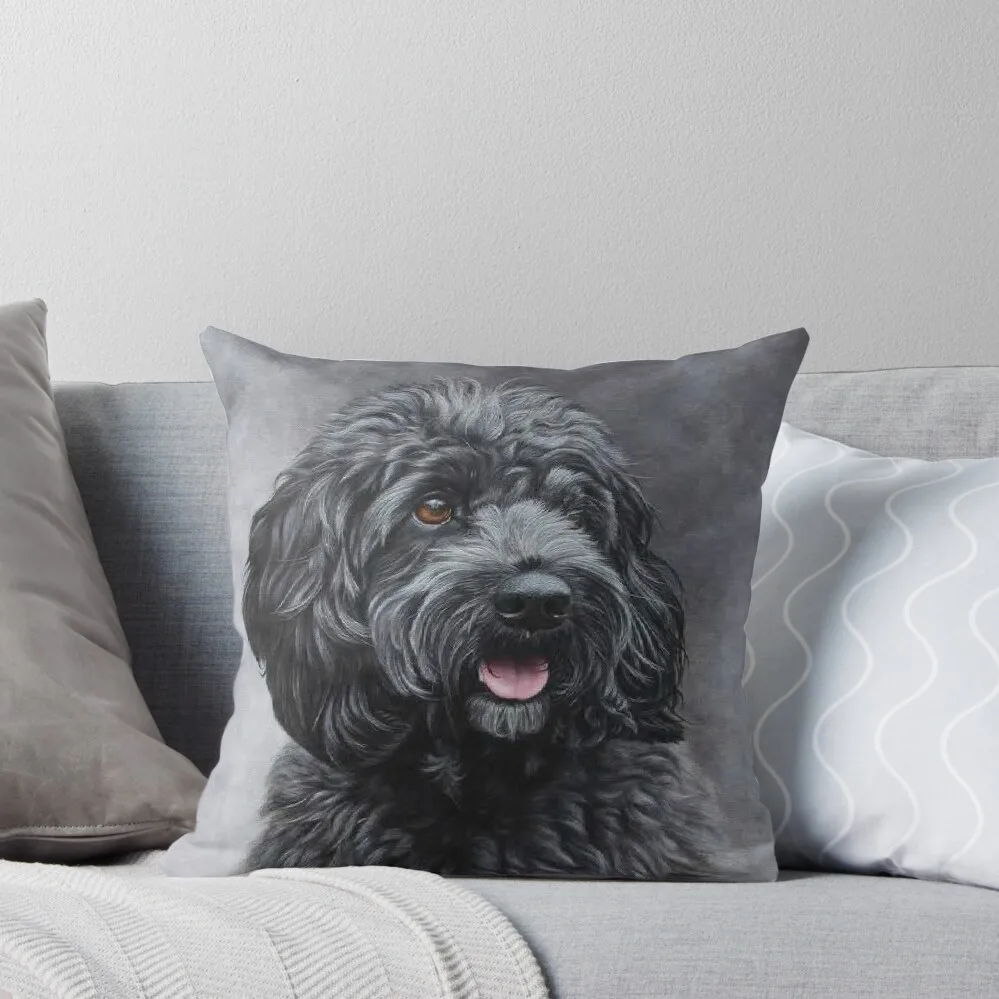 

Black Doodle Dog art Throw Pillow Decorative pillowcase Pillowcase christmas cushions covers pillow