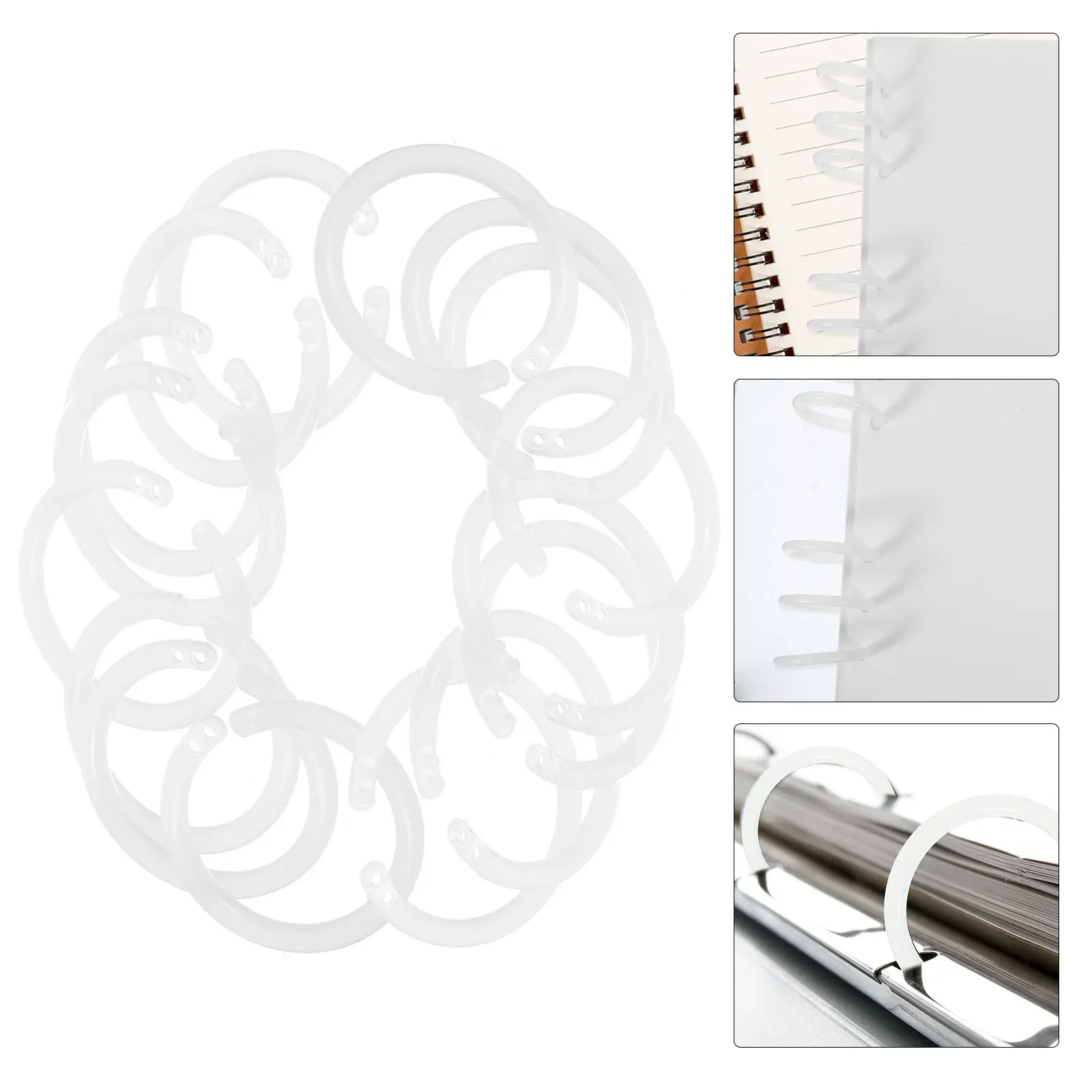 

Binder Rings Loose Leaf Plastic Book Rings For Diy Calendar Keychain Index Card Scrapbook Binding Ring Clips Office