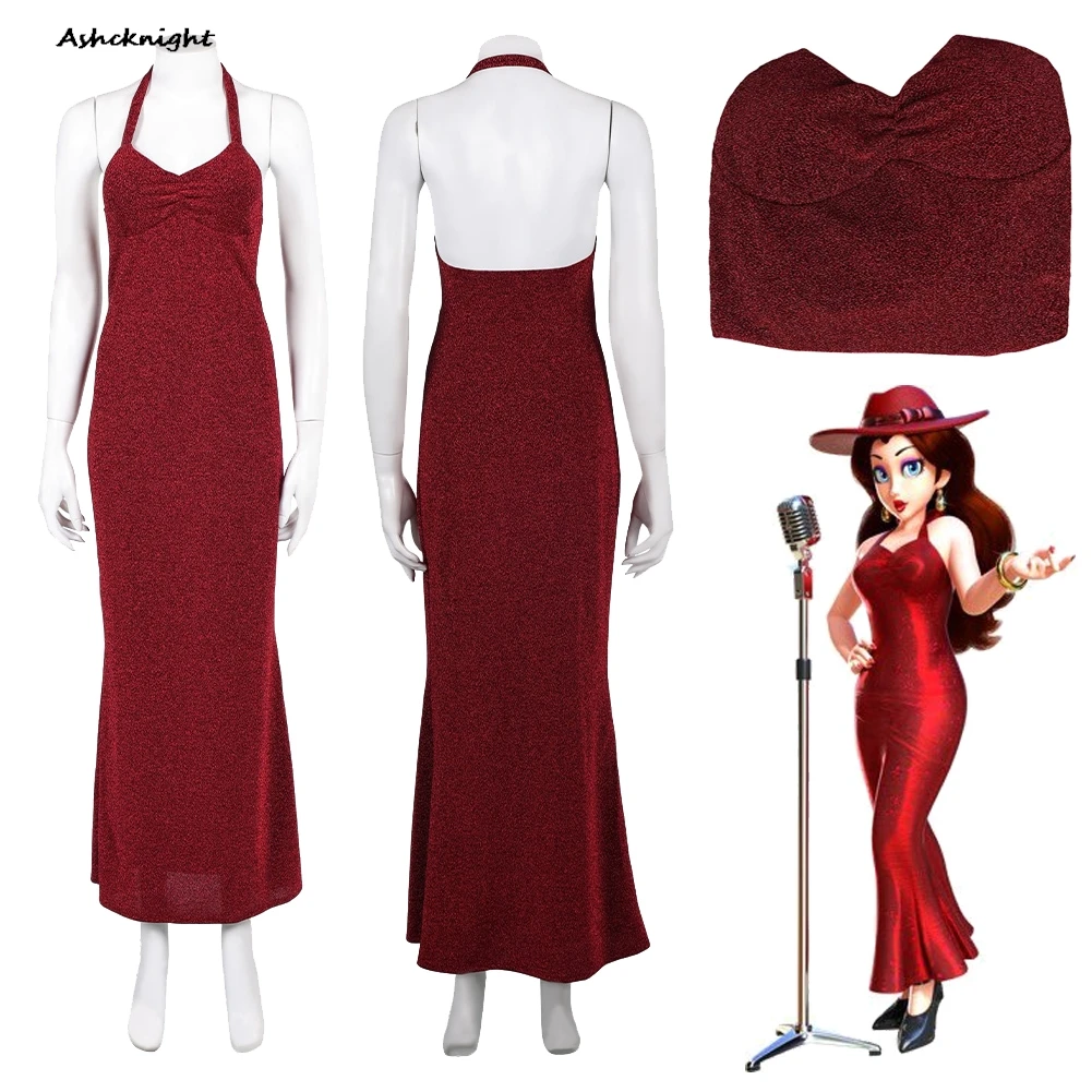 

Аниме игра Bros косплей Pauline красные платья одежда женская вечерние маскировка ролевая игра костюм на Хэллоуин карнавальный наряд костюмы