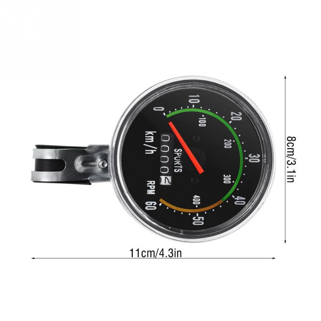 Bicycle Computer Mechanical Classic Retro Cycling Odometer Stopwatch Bike Wired Speedometer Cycling Accessory