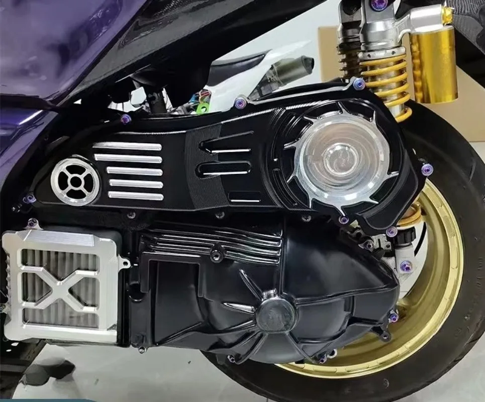 Applicable to XMAX300 modified and upgraded CNC aluminum alloy air filter cover, transmission case cover, chain cover
