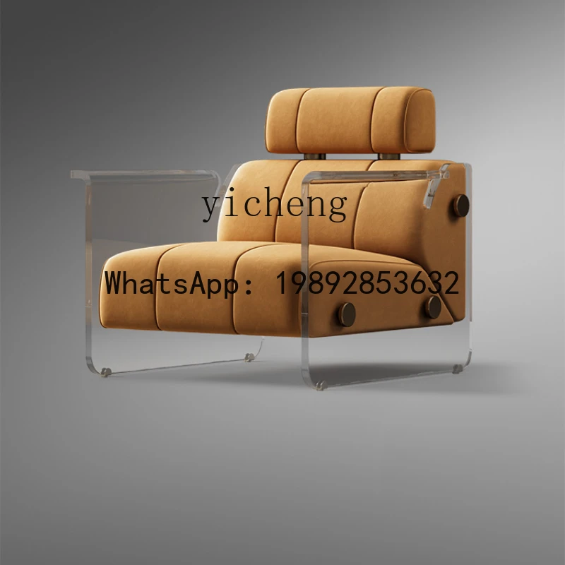 BD  minimalist acrylic single sand, villa whole house with living room series full leather leisure chair