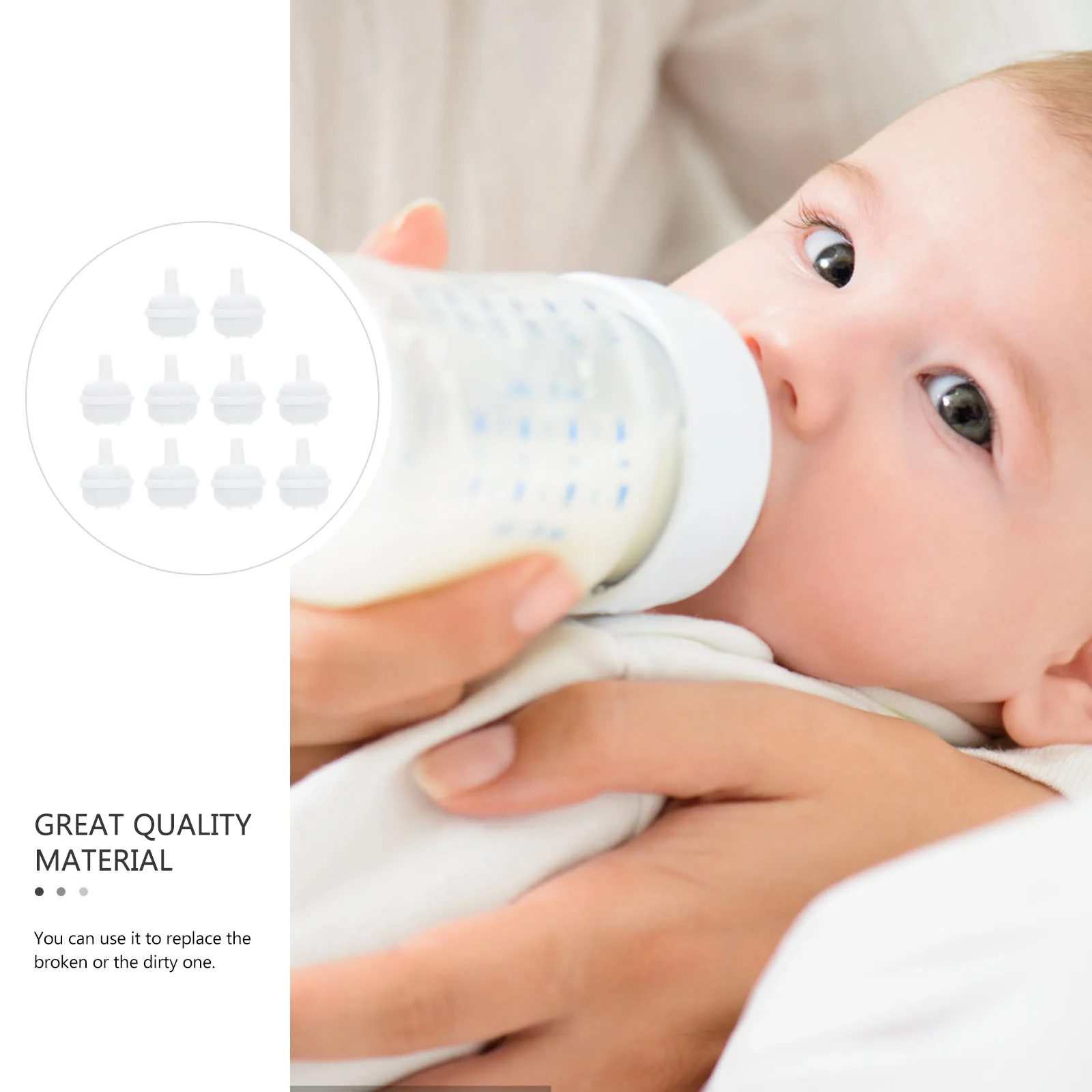 

10Pcs Water Cup Hanging Ball Smooth Easy Clean Replacement for Baby Bottle Straw Gravity Beads Feeding Milk Bottle Supplies