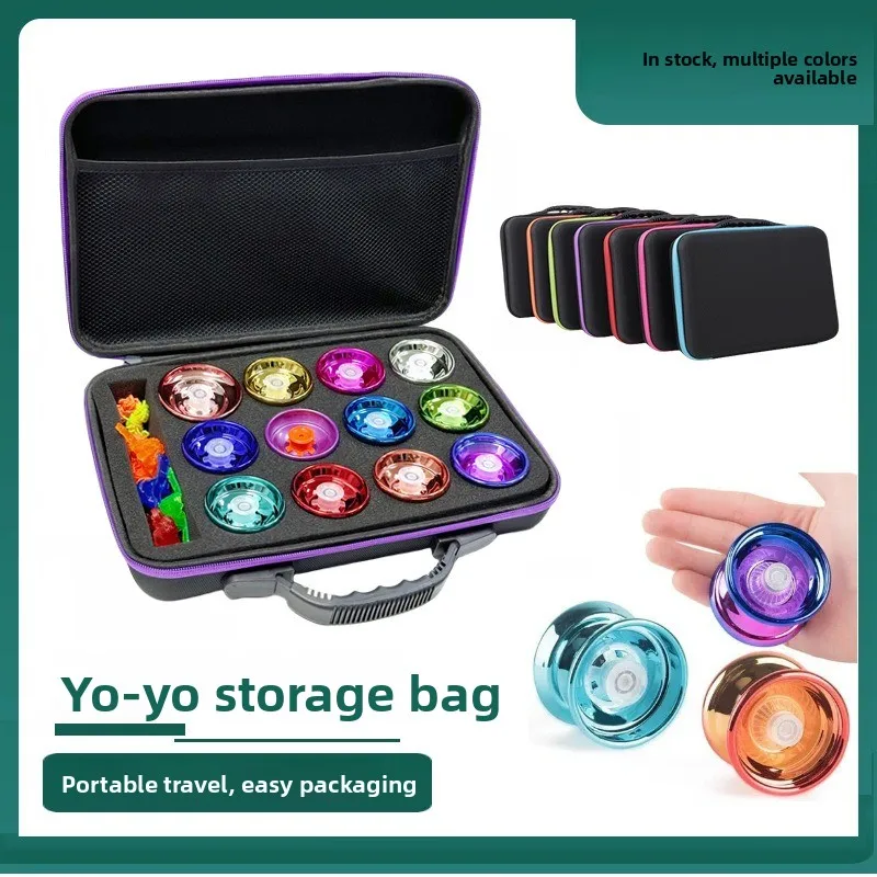 12-hole multifunctional yo-yo storage bag damping ball bag EVA portable storage box handbag (Only the box)