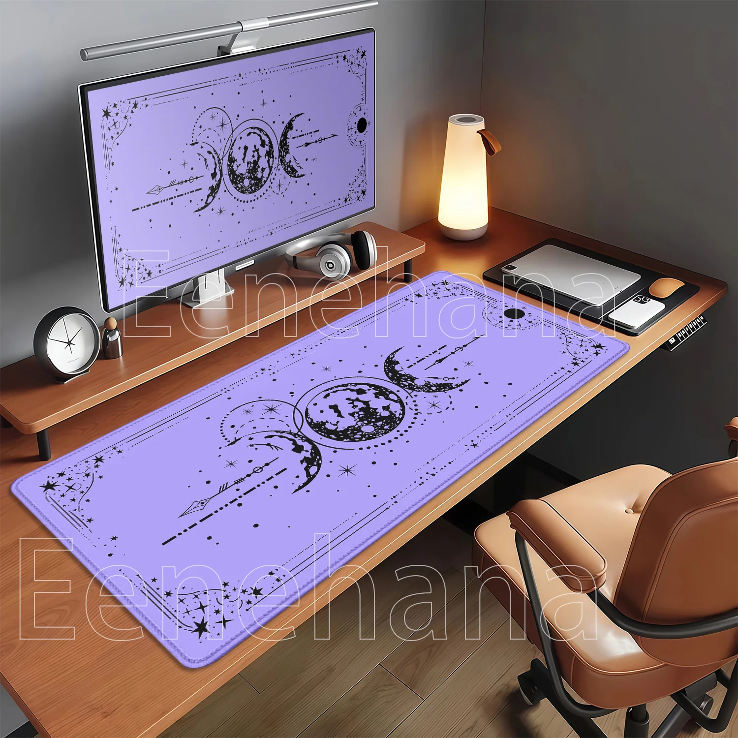 Larger Size Mouse Pad Scenery Star Moon Cute Computer Office Non-slip Base Gaming Keyboard Mousepad HD Printing Overlock DeskMat