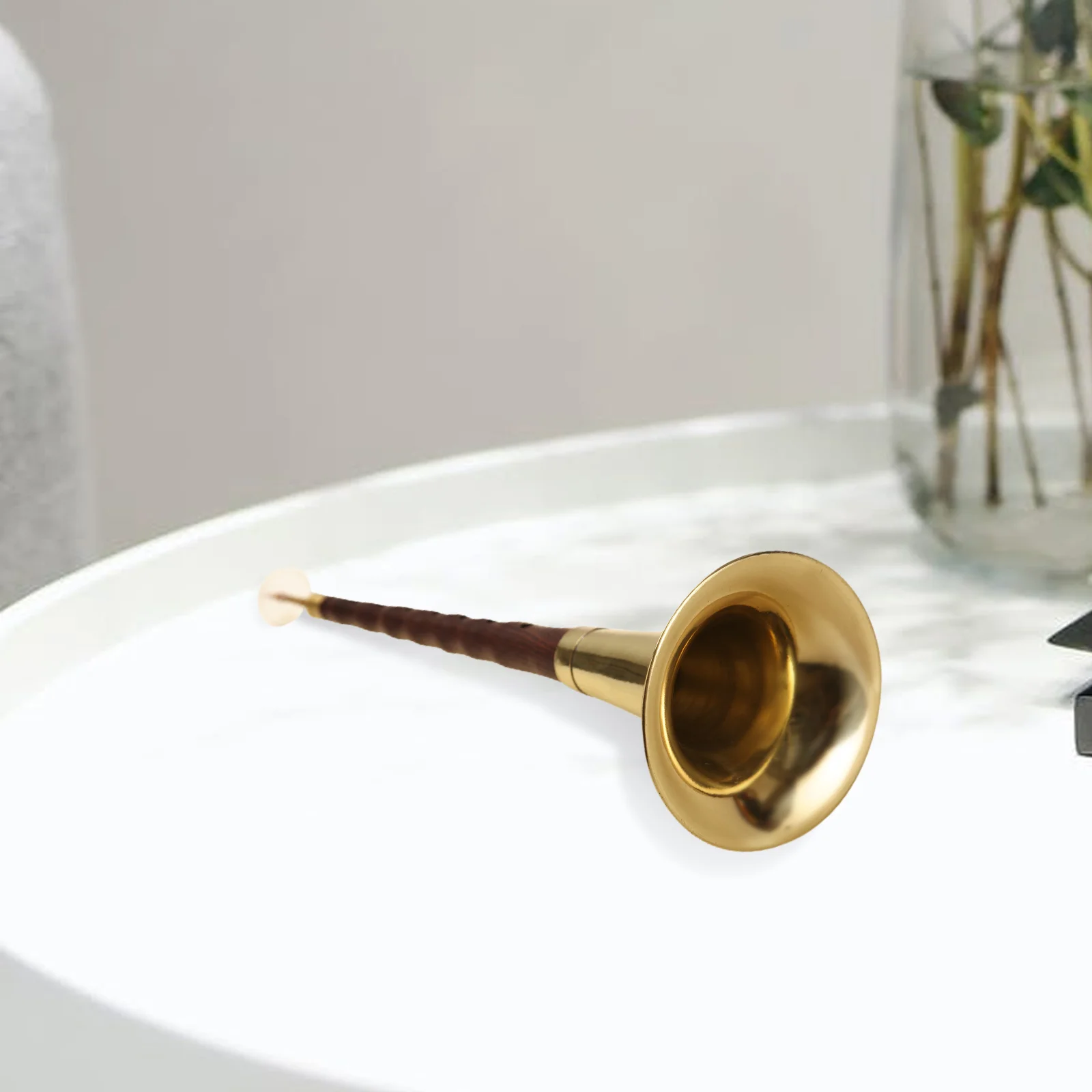 

1Pcs Fine Polished Suona Horn, Thick Brass Sound Amplifier Accessory, Comfortable Touch for Players