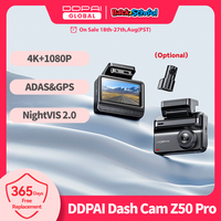 2025 New DDPAI Z50 Pro Dash Cam  4K Car DVR Night Vision 5GHz Wi-Fi GPS ADAS 24h Parking mode Front and Rear Camera