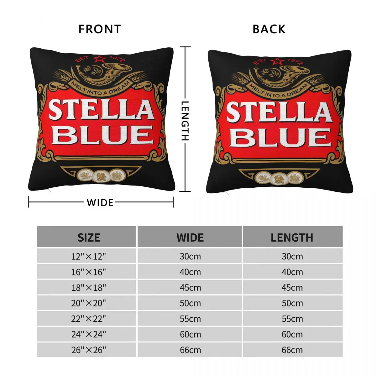 Melt Into A Dream Stella Blue Pillowcase Polyester Linen Velvet Creative Zip Decorative Throw Pillow Case Home Cushion Cover