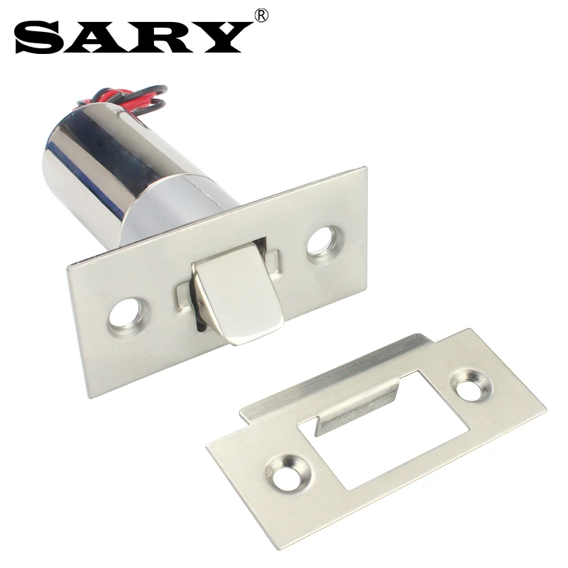 Small electronic bolt lock DC12V door lock concealed electric control lock access control electric lock wooden door iron door