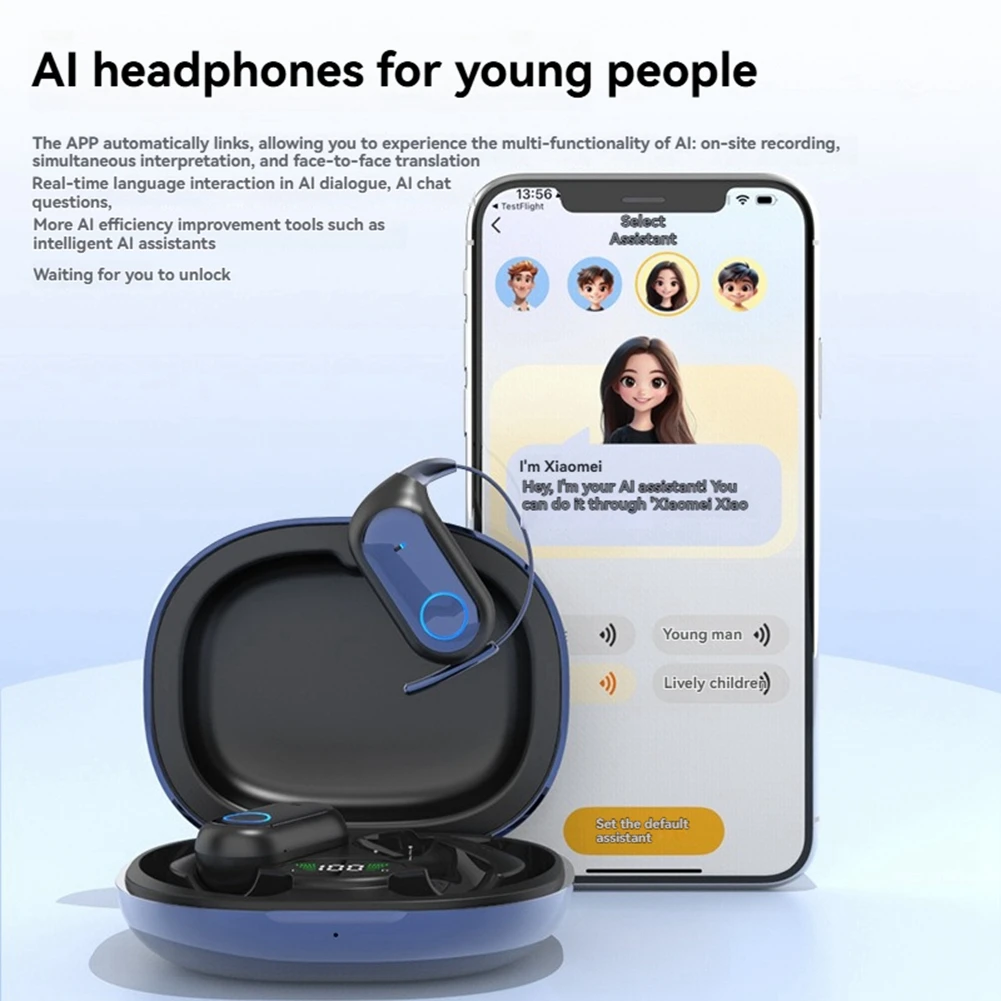 618 Mega Sale AI Translation Earbuds Real Time,164 Languages Translator Ear Buds,for Outdoor Sports Travel Business Learning