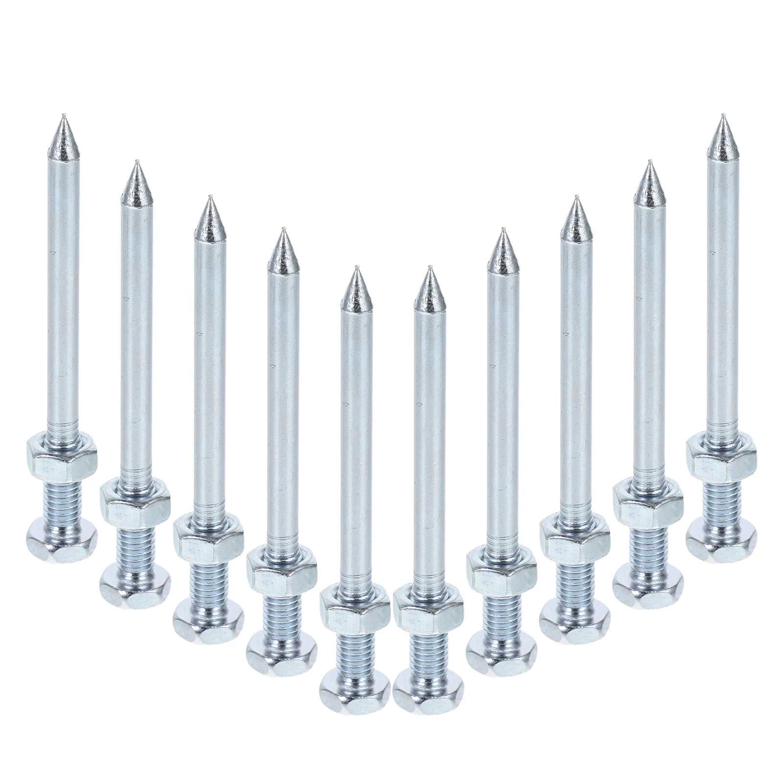 

10 Pcs Lawn Spikes Aeration Tool for Aerator Lawns Grass Shoes Metal Heavy Duty Peg