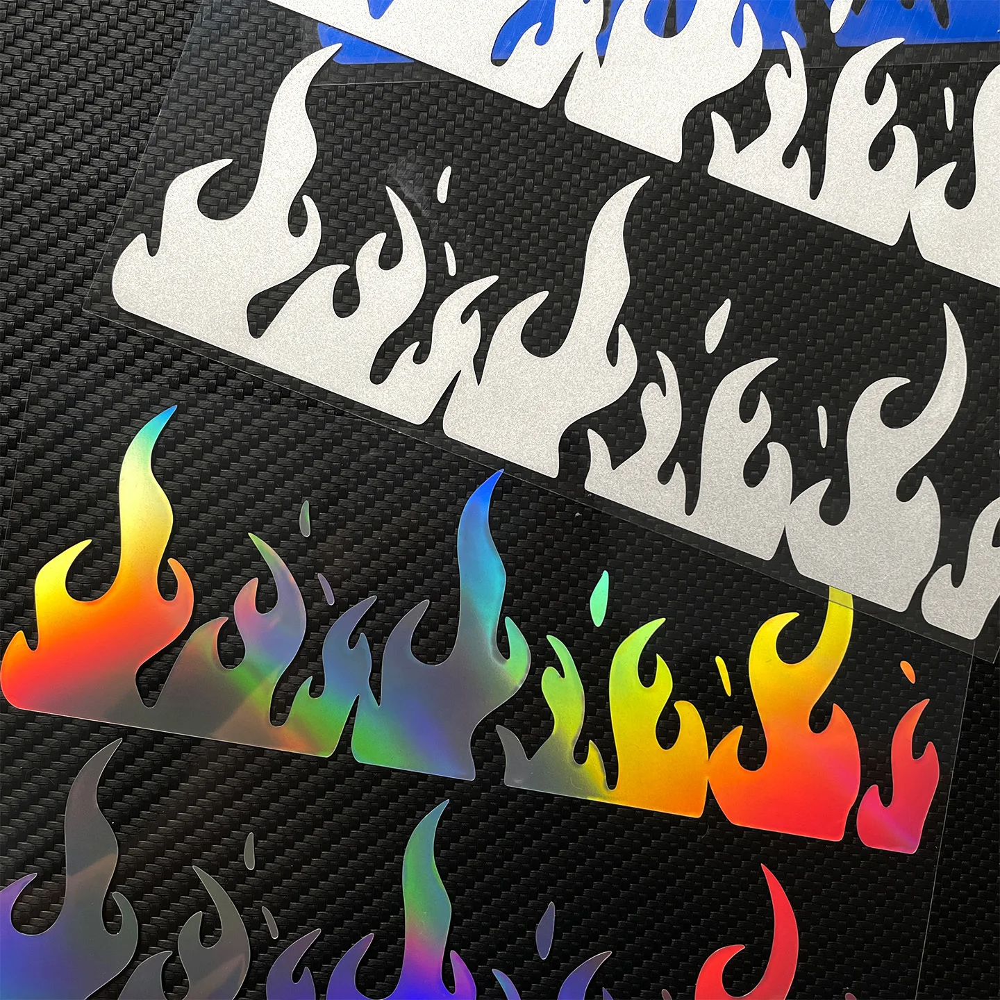 Burning Flame Fun Flame Motorcycle Sticker Motorcycle Fuel Tank Side Panel Racing Helmet Car Electric Car Body Durable Decal