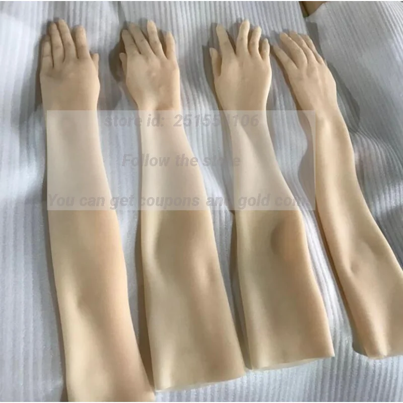 Imagem -04 - Unisex Silicone Mão Manequim Luvas Corpo Mágico Prótese Adereços Alta Qualidade Real Tpe Saúde Beleza D107