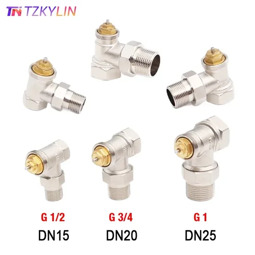 Imagen 2 del producto Válvula de control de temperatura de calefacción de suelo + válvula de cobre angular DN15/DN20/DN25 válvula de radiador de temperatura constante actuador automático