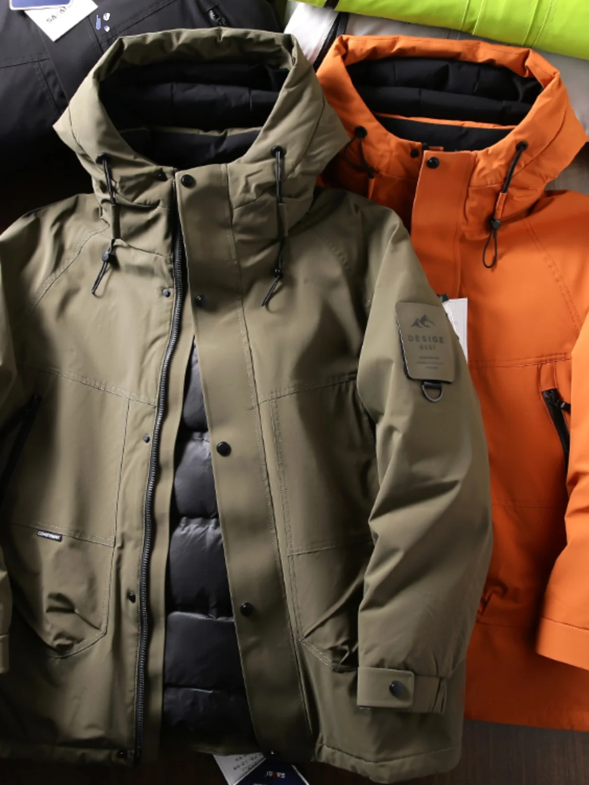 

Outdoor Couple down Jaet 90 White Du down Hooded Casual Warm Faionable Youth Regular Length Winter Outerwear