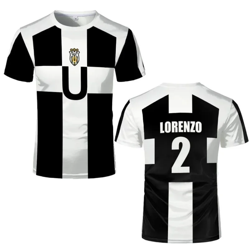 أنيمي الأزرق قفل #   13 قميص بارو التأثيري UBERS لكرة القدم جيرسي #   23 أزياء أيكو التأثيرية #   2 زي كرة القدم LORENZO بطباعة ثلاثية الأبعاد