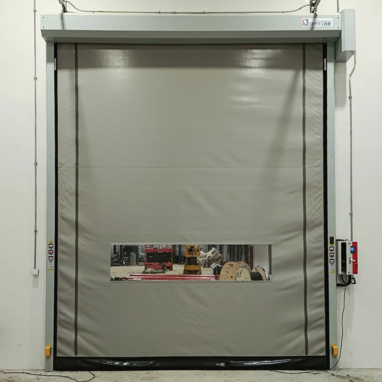 High Quality High Speed Door with 0.8mm PVC Curtain Insulated High Speed Zipper Door Antistatic Fast Rolling Door