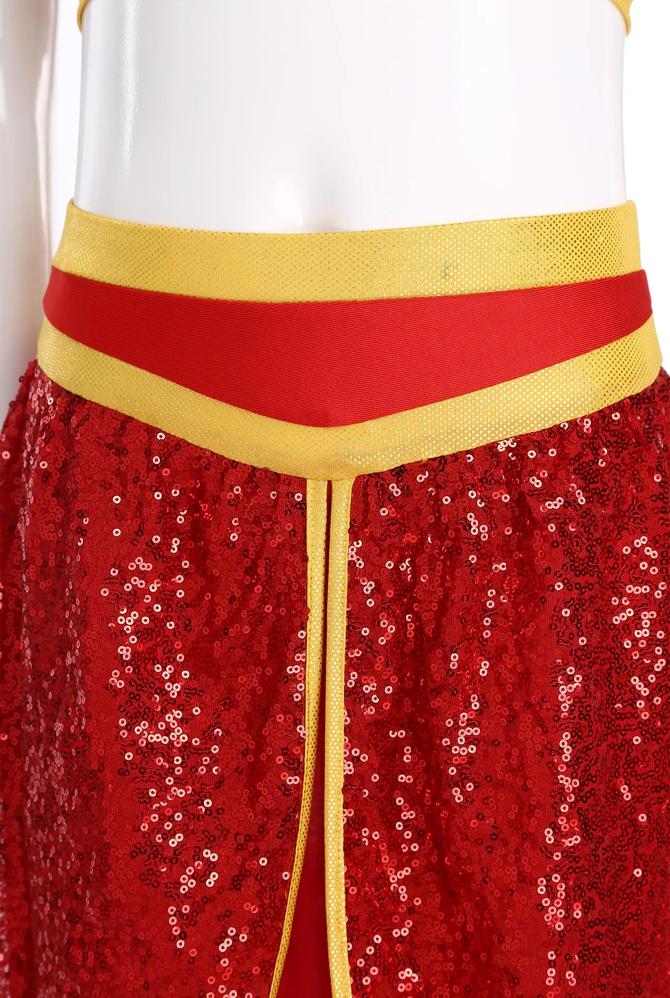 Girls Princess Belly Dance Outfit Sequin Sleeveless Crop Top with Overlay Pants Set Halloween Indian Dance Performance Dresses