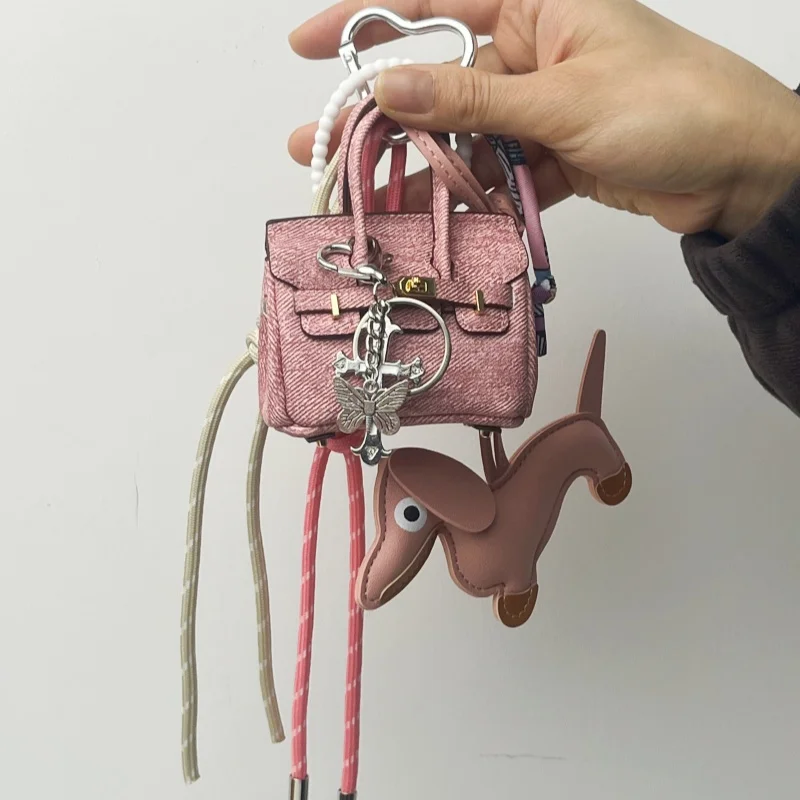 24 قلادة جديدة معقدة للغاية على شكل حقيبة، قلادات حقيبة متعددة الاستخدامات، مطابقة مع حبال معلقة، قلادات مفاتيح عصرية