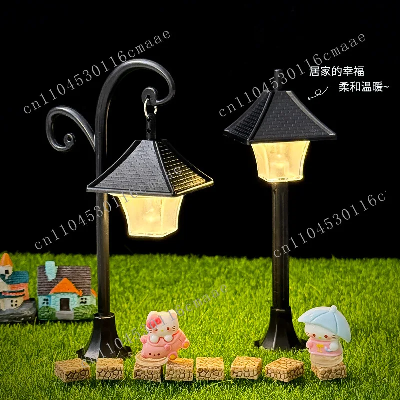 Night light micro landscape street light plastic model children's luminous toy decorative atmosphere light small ornament