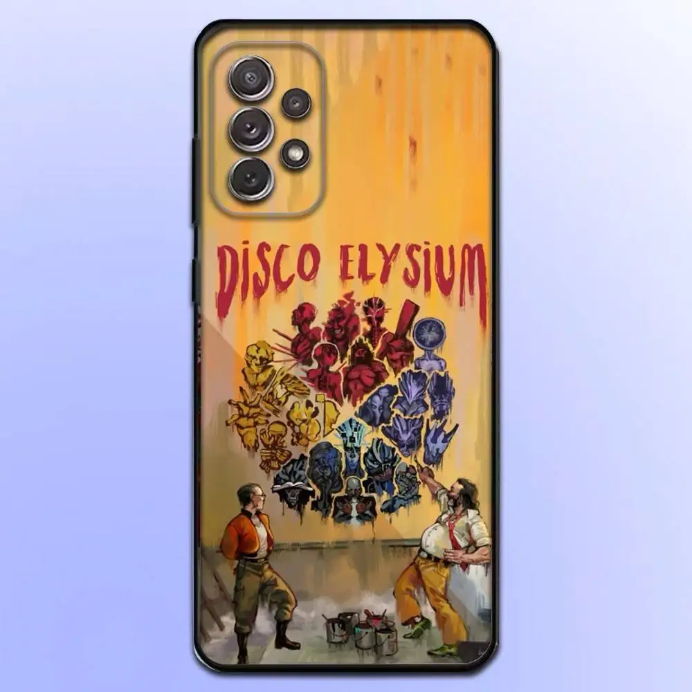 D-Disco E-Elysium Game Phone Case For Samsung S 25,24,23,22,30,21,10,9,Ultra,Plus,Lite,FE,4,5 G Soft Black Case