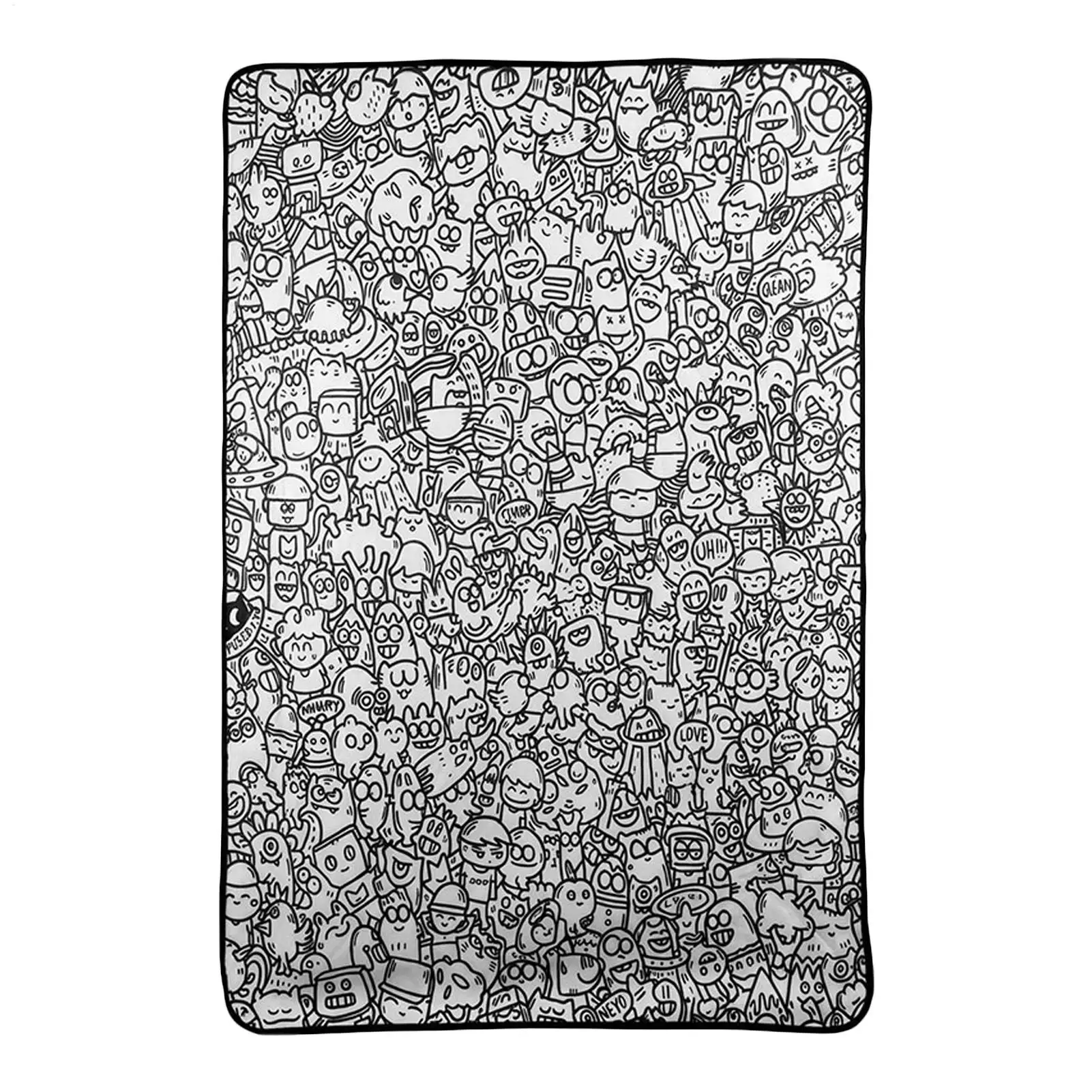 Kids Graffiti Coloring Blanket Washable DIY Drawing Mat No shrinkage for parent-child interaction Painting Graffiti Blanket