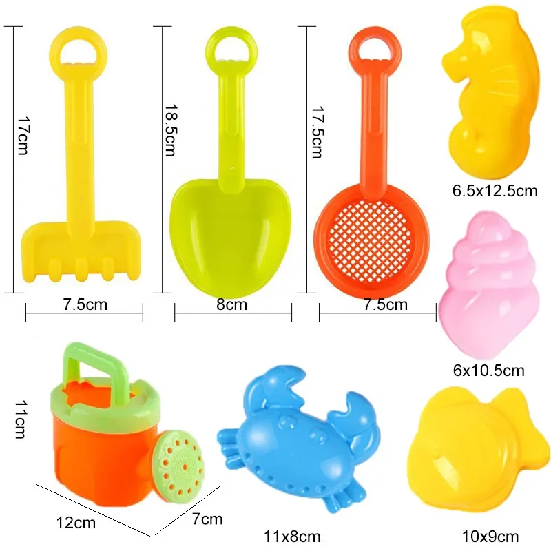 Ensemble d\'outils de sable de plage pour enfants, moule de sable de château, jouets d\'été pour bord de mer, jeu d\'eau, jouets de neige pour enfants,