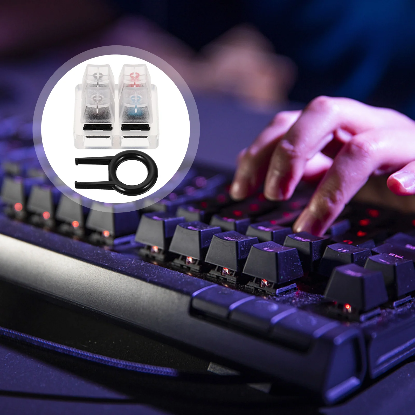 

1Pc Ergonomic Keyboard Tester Kit Durable Keycaps Testing Tool Mechanical Switch Tester For Professional And Personal Use