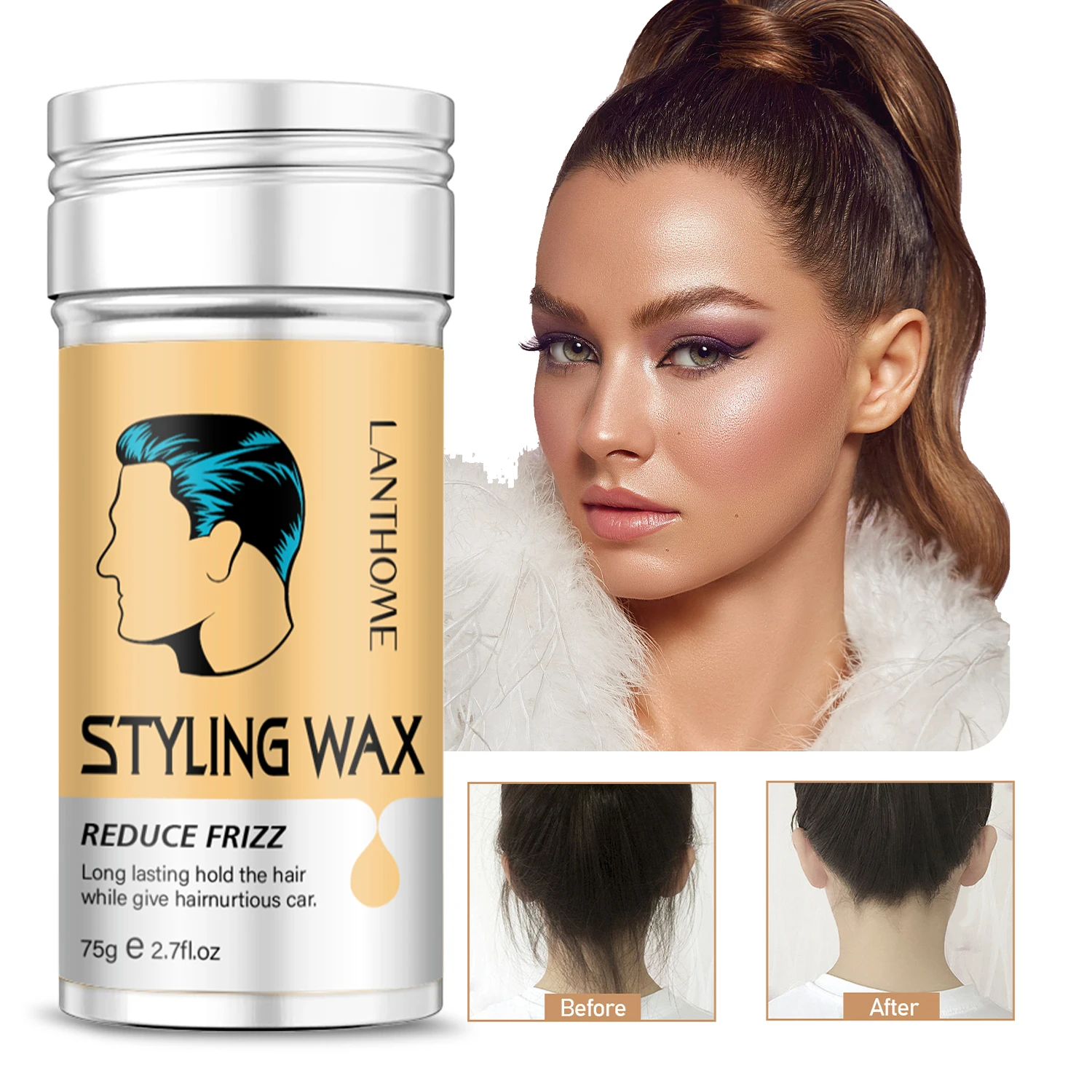 Professional Hair Wax Stick Gel Cream Non-Greasy Style Broken Hair Artifact Hair Care Wax For Hair Man Wax For Hair Woman