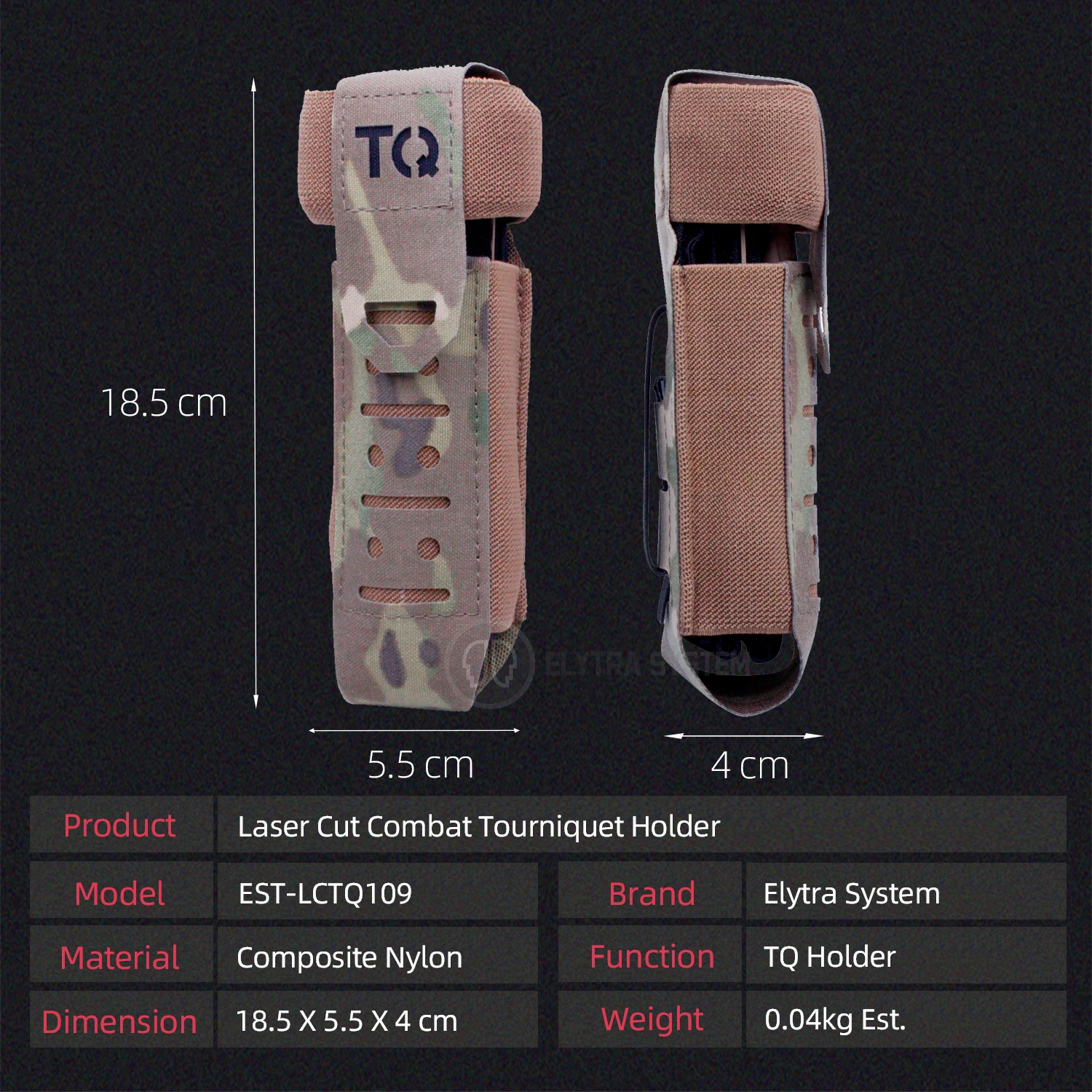 TQ Tourniquet & Trauma First Responder Shear Pouch Holder MOLLE PALS Duty Belt Loop EMT EMS