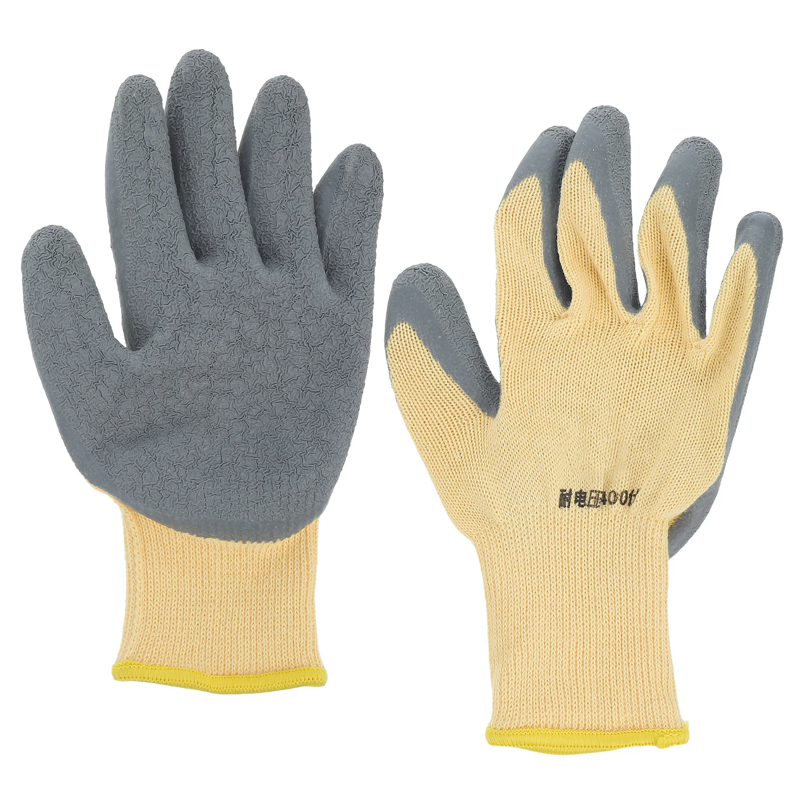 1Pair Electrical Insulated Gloves 400V Voltage Resistant Rubber Non-Slip Safety Shock Proof Work Gloves for Electrician Low