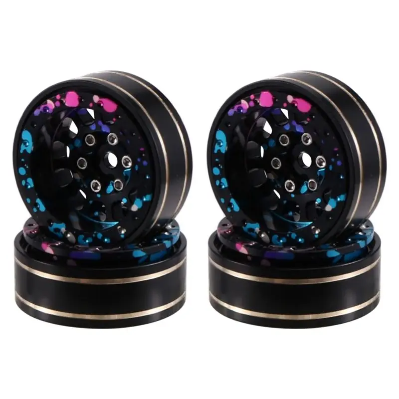 ABUM-1.1Inch Beadlock Wheel Rim Rim Hub For SCX24 TRX4M 1/24 1/18 Wheel Rim For SCX24 TRX4M 1/24 1/18