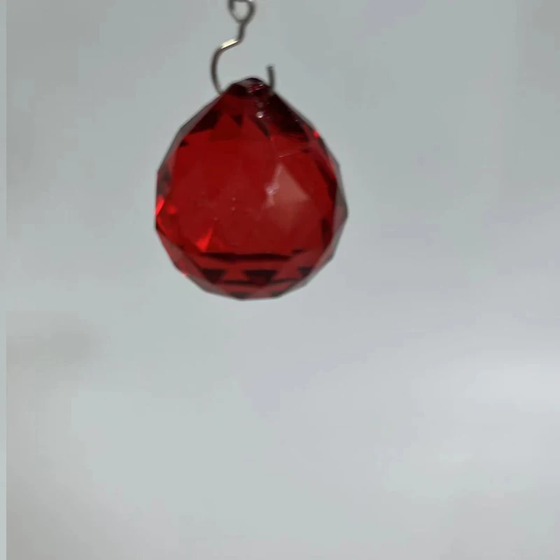 4 pçs 20mm colorido bolas de cristal prisma sun catcher pingente para pendurar e decorar grânulo prisma sem corrente