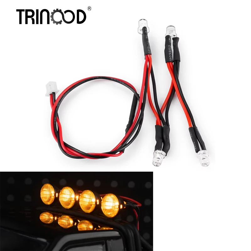 TRINOOD Simulation Led Light Yellow Roof Lights for HPI venture HILUX 1/18 RC Car Upgrade Accessories Parts