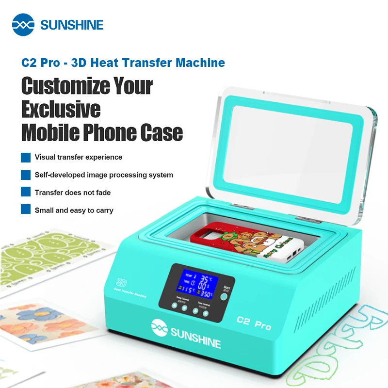 

SUNSHINE C2 Pro 3D термотрансферная машина, интеллектуальный и точный контроль, визуальный перевод, поддерживает DIY