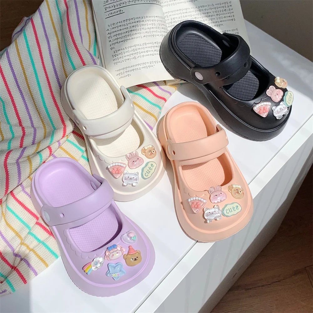 Sandales mignonnes pour enfants, chaussures de jardin pour garçons et filles, pantoufles à la mode pour enfants, été