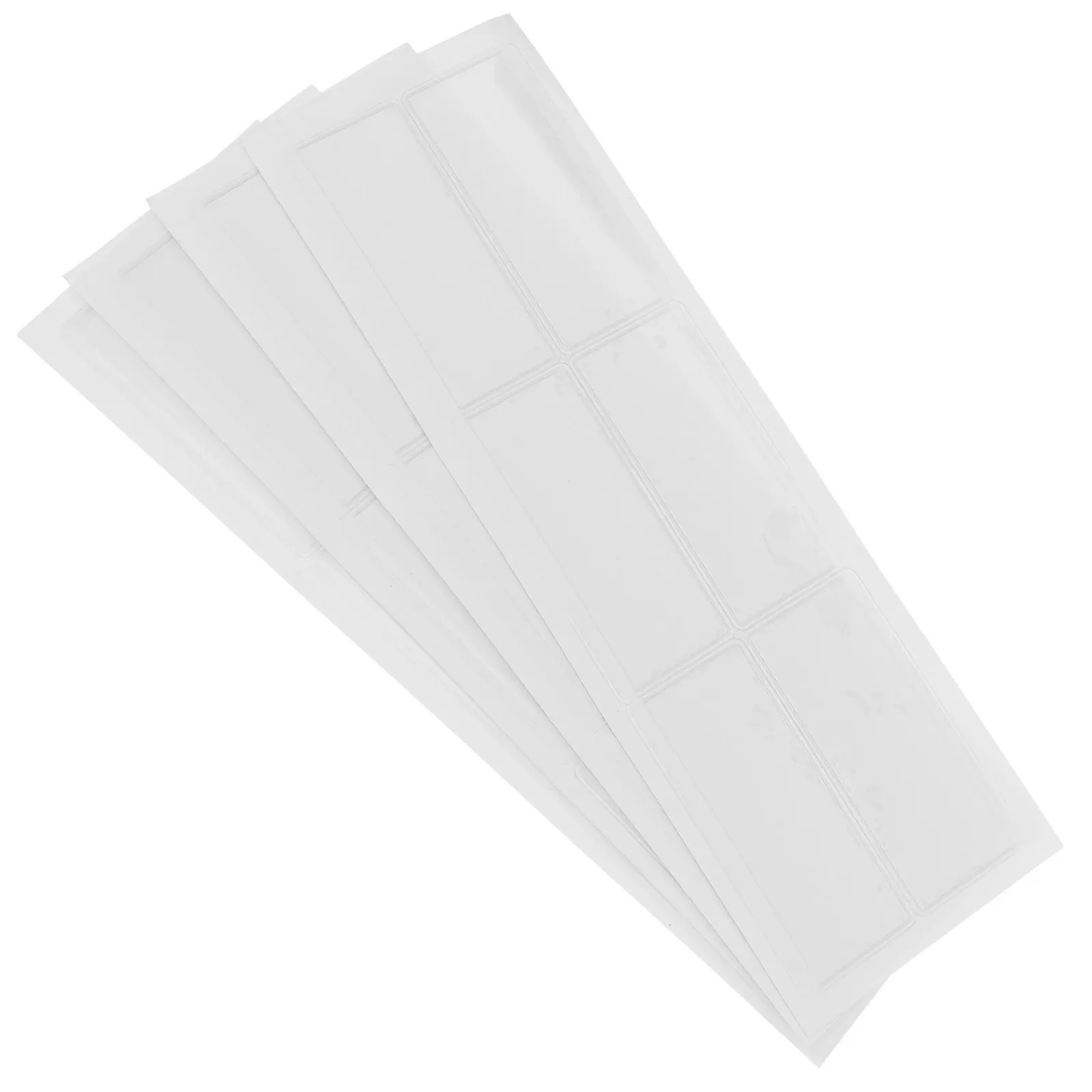 24 Pcs Adhesive Shelf Labels Bookshelf Tag Holders Clear Drawer Pockets PVC Index Card Sleeves