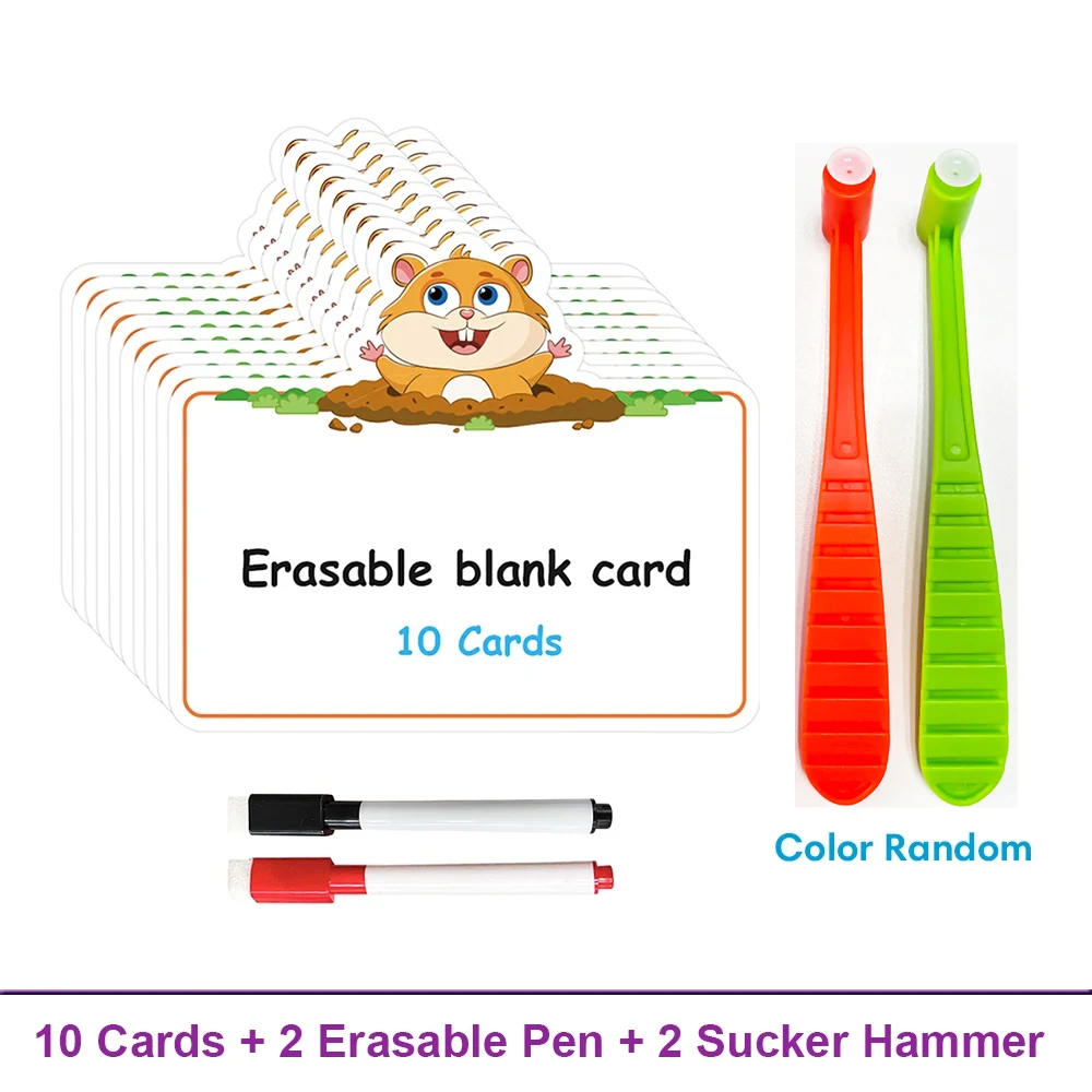 Dry Erasable Fly Cards, Blank Cards, Swat Game for Kindergarten, Montessori Educational Toys, DIY Learnig Card, Teaching Aids