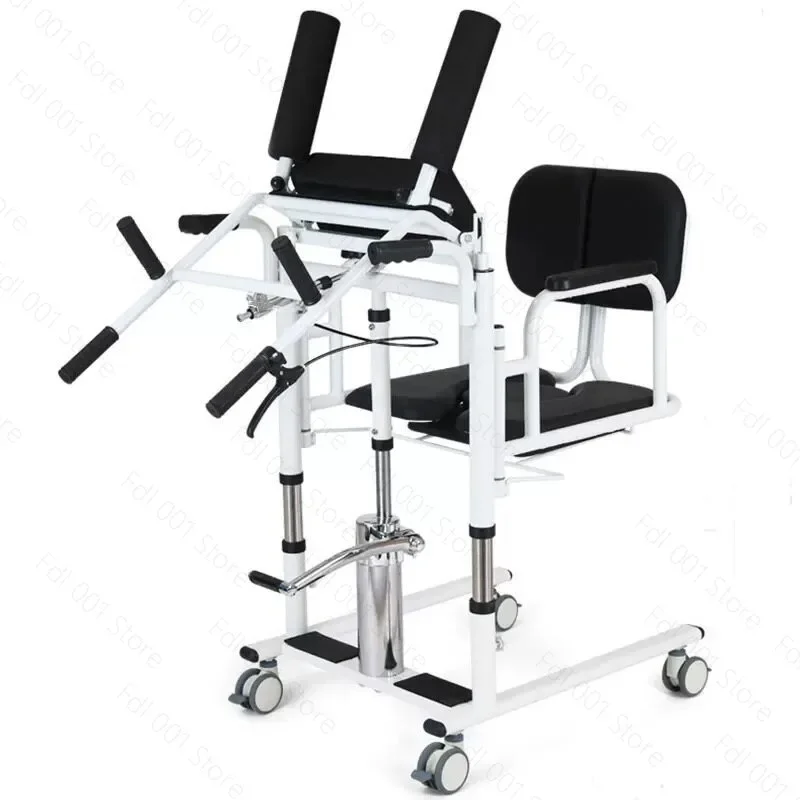 Hydraulic Patient Transfer Lift Chair Foldable Commode Shower Chair for Elderly Disabled Care Rehabilitation Use