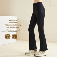 New Lulu Micro Flare Leggings Women's High Waisted Slimming Sport Fitness Pants Fashionable Casual Bell Bottoms Sleeveless