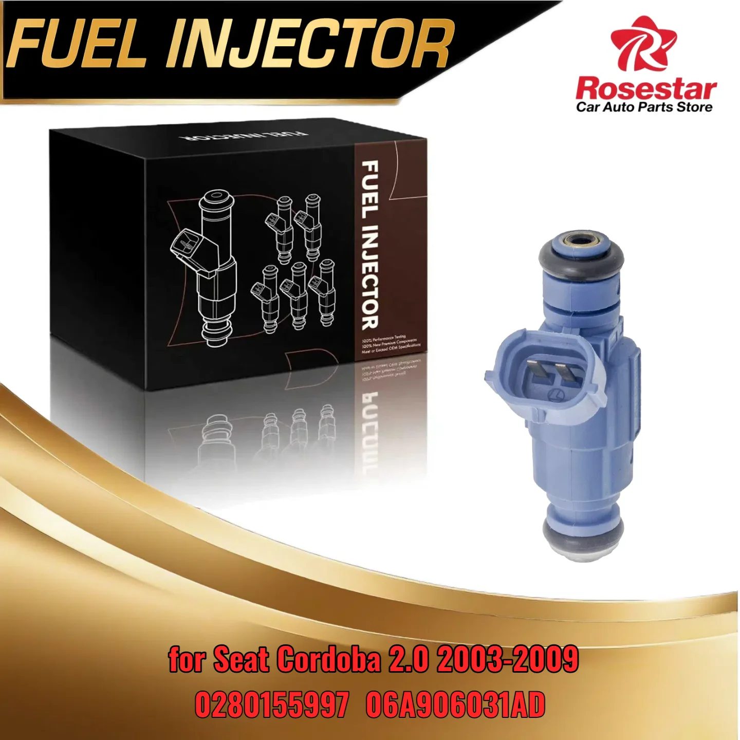 

Replacement Injector for Seat Cordoba 2.0 2003-2009 Replaces 0280155997 06A906031AD