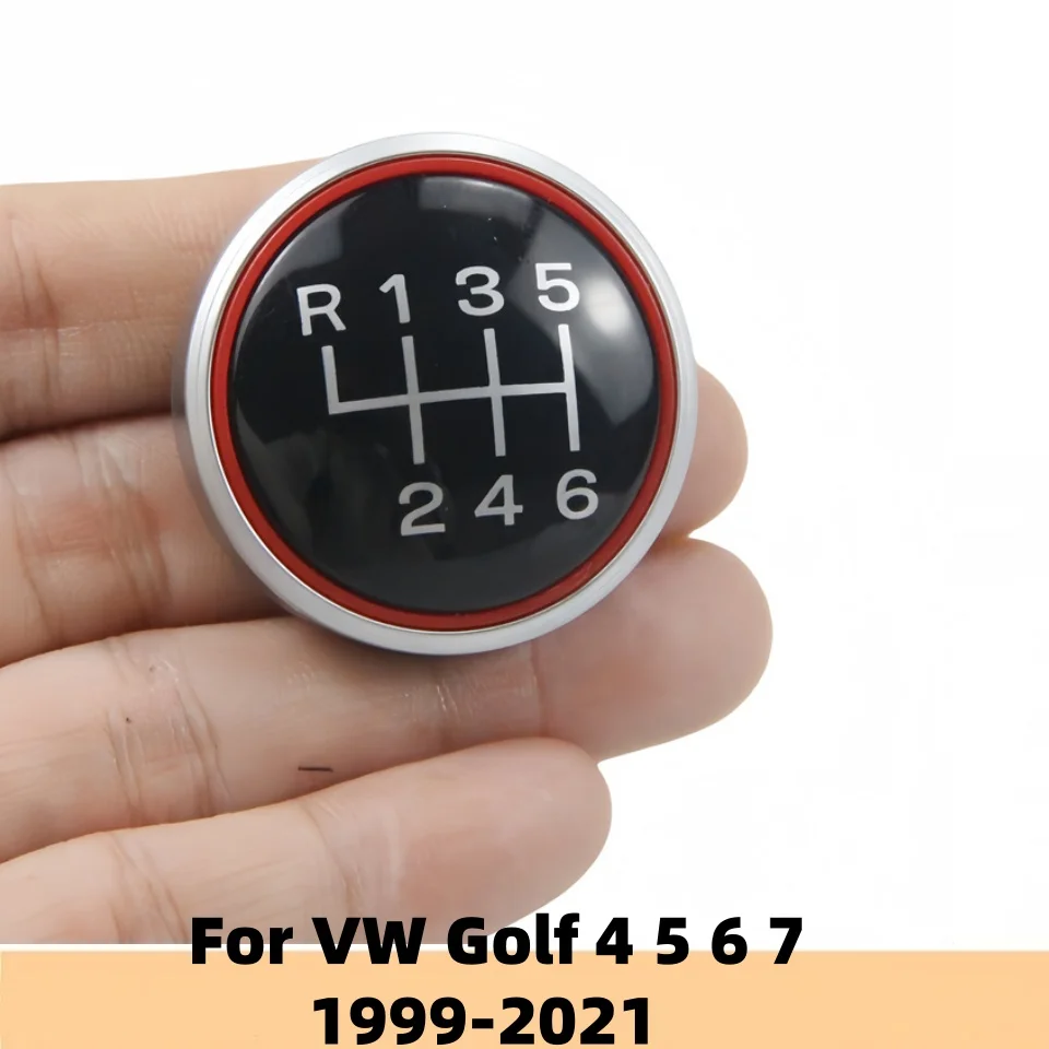 5/6 Speed Gear Shift Knob Stick Cover Cap Emblem Badge For Volkswagen VW Golf 3 4 5 6 7 8 MK4 MK6 MK7 GIT GTD Cars Accessories