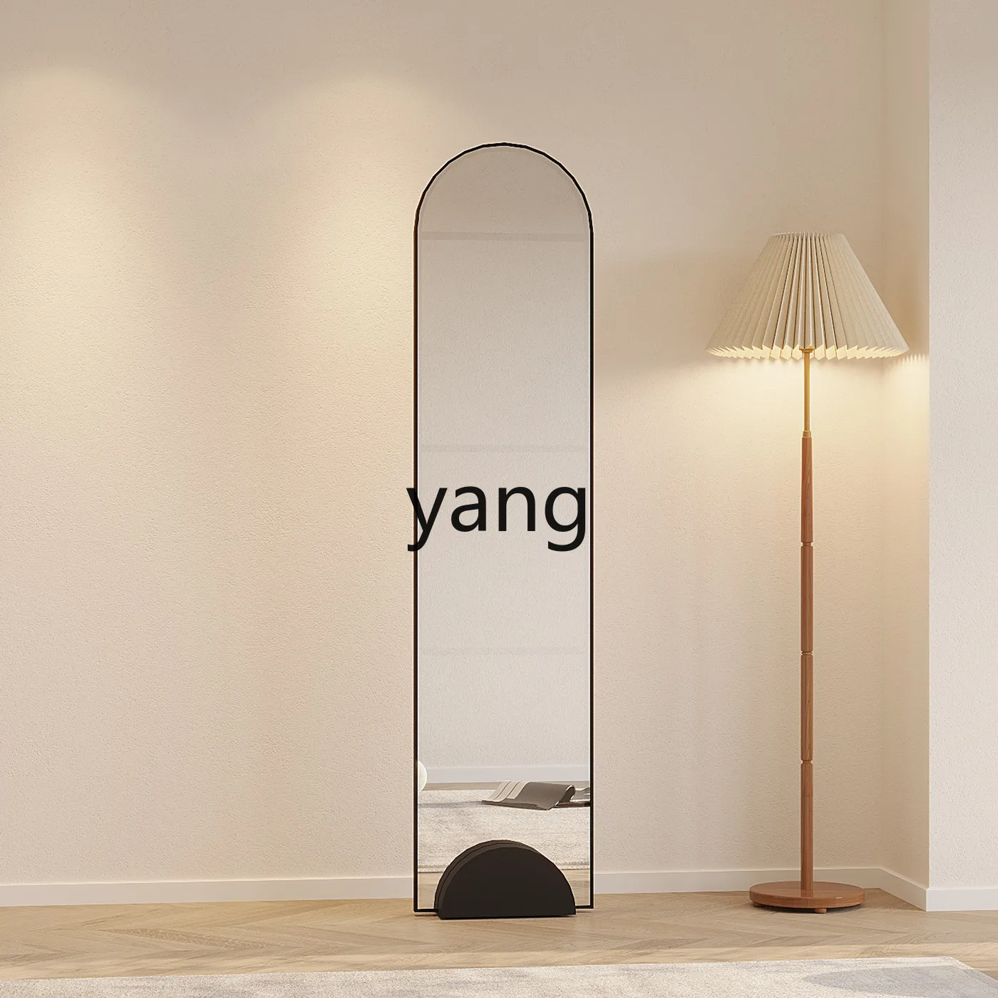 LH simple full-length mirror household full-length mirror bedroom cream wind floor-to-ceiling mirror